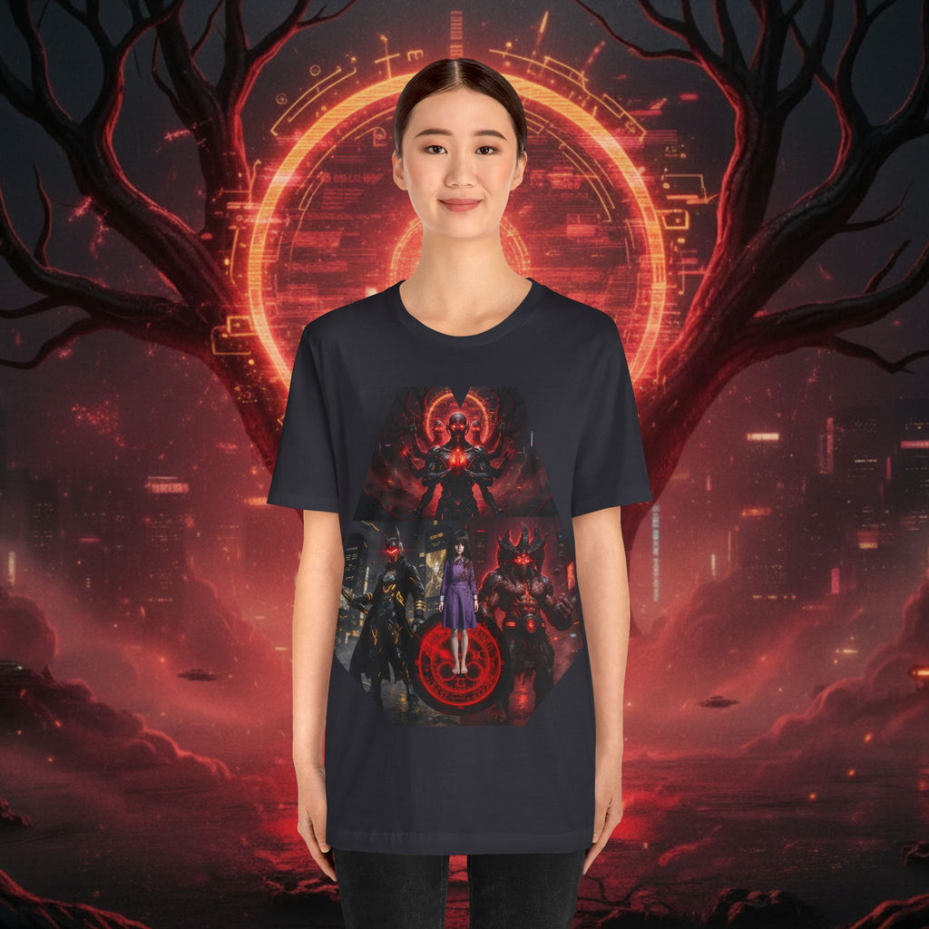 Superhero Squad Graphic Tee — Dark Red Mystic Design