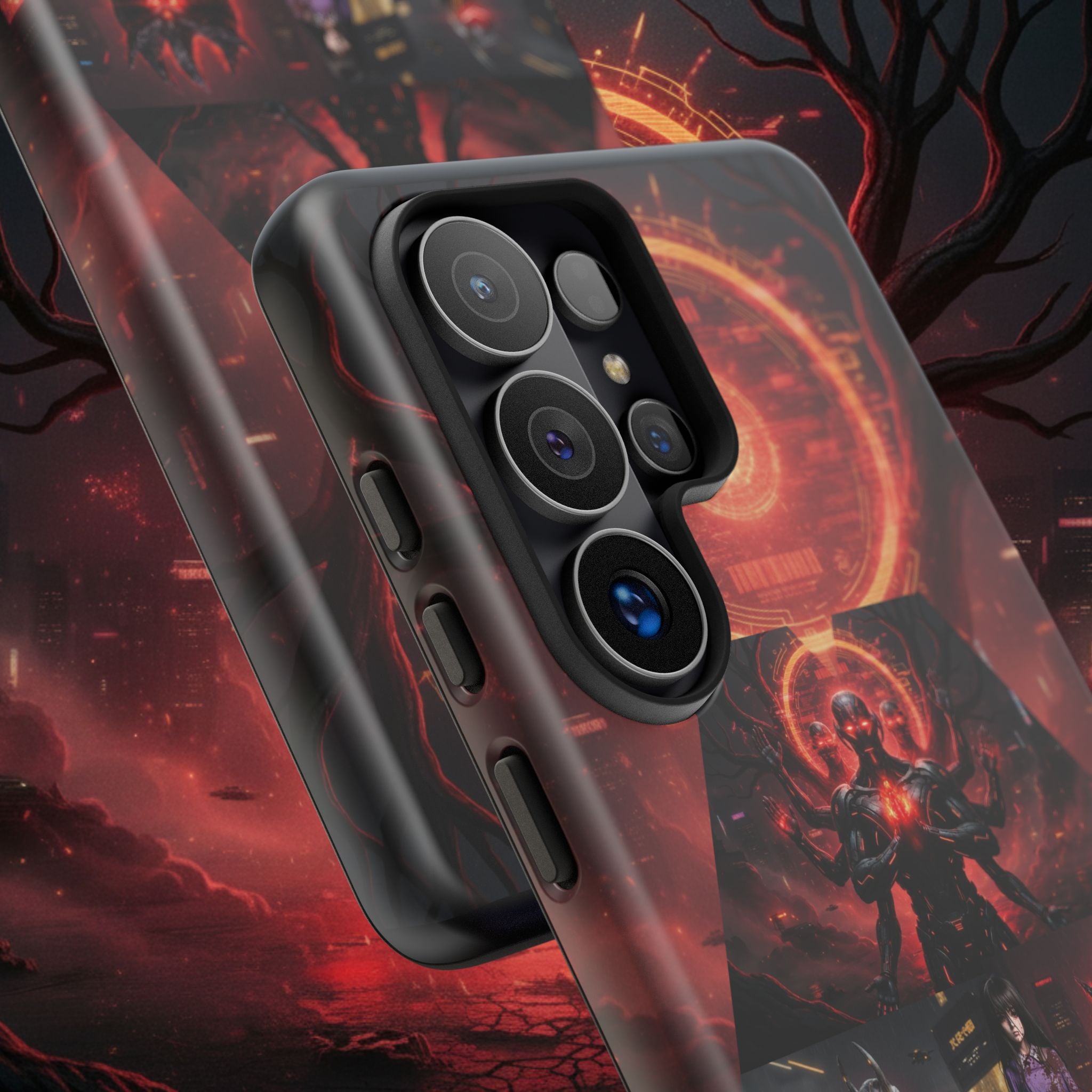 Demonic Guardians Phone Case — Red Occult Sigil Urban Fantasy iPhone Cover