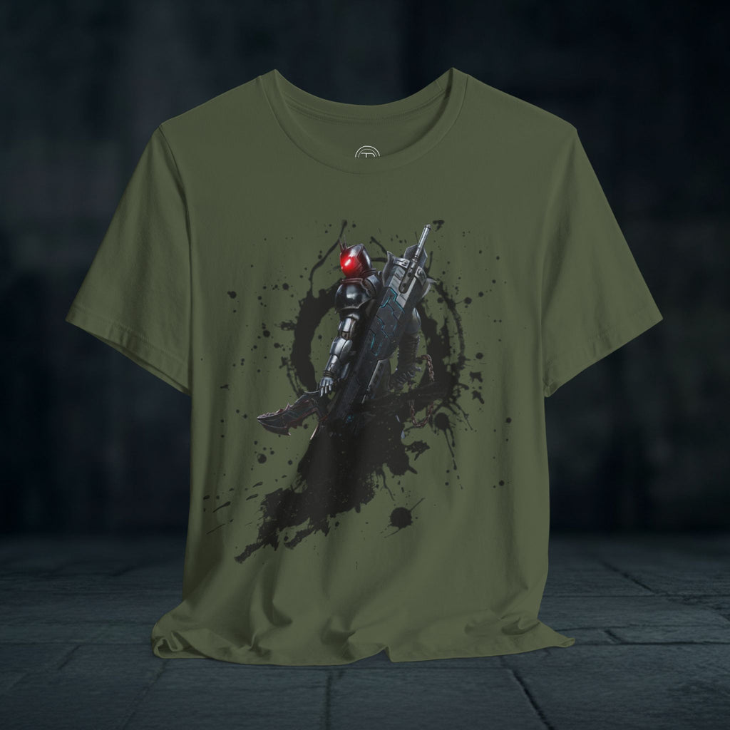 Splatter Noir Rifle Tee — Graphic Military Weapon Shirt