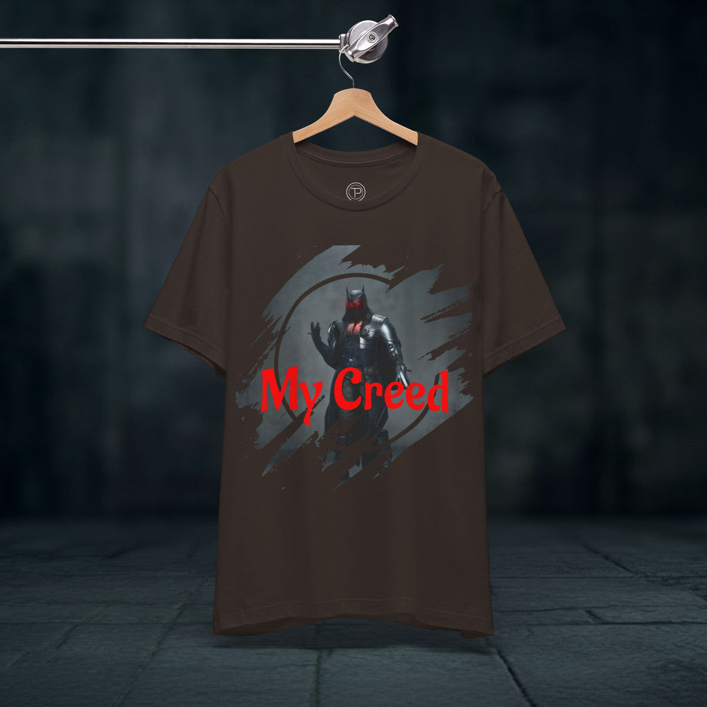 My Creed Graphic Tee — Dark Knight Sci‑Fi Illustration T‑Shirt