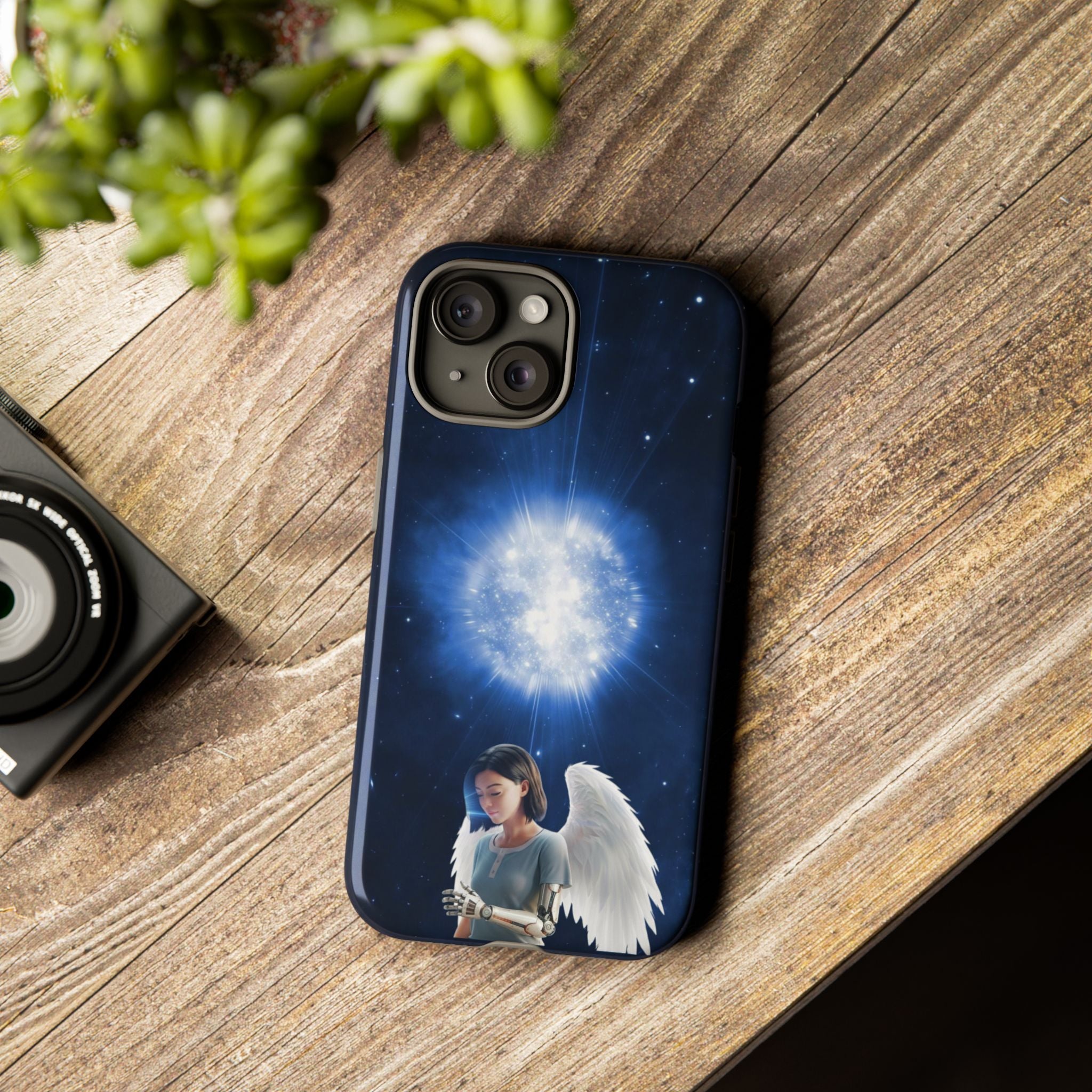 Angel Wings Galaxy Phone Case — Cosmic Light Protective Case ALITA BATTLE ANGEL