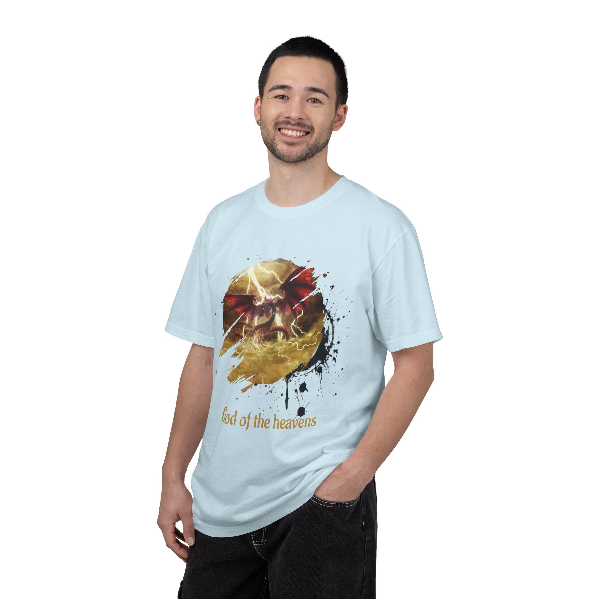 God of the Heavens T-Shirt — Mythic Storm Graphic Tee - slifer the sky dragon