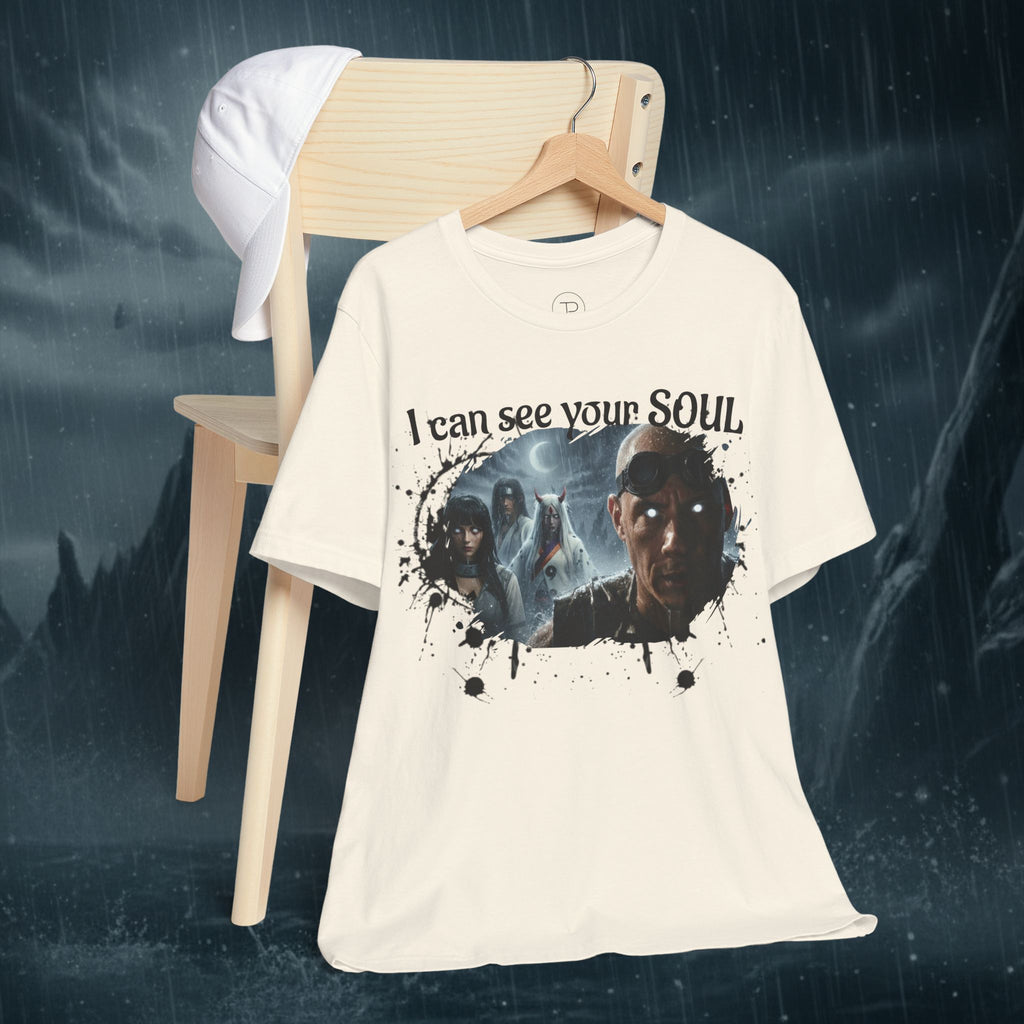 I Can See Your Soul T-Shirt — Gothic Horror Movie Graphic Tee - Byakugan Family and Riddick