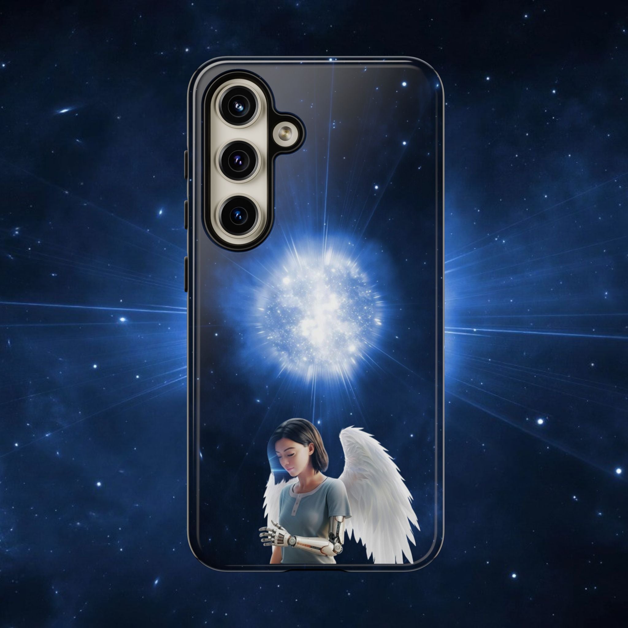 Angel Wings Galaxy Phone Case — Cosmic Light Protective Case ALITA BATTLE ANGEL