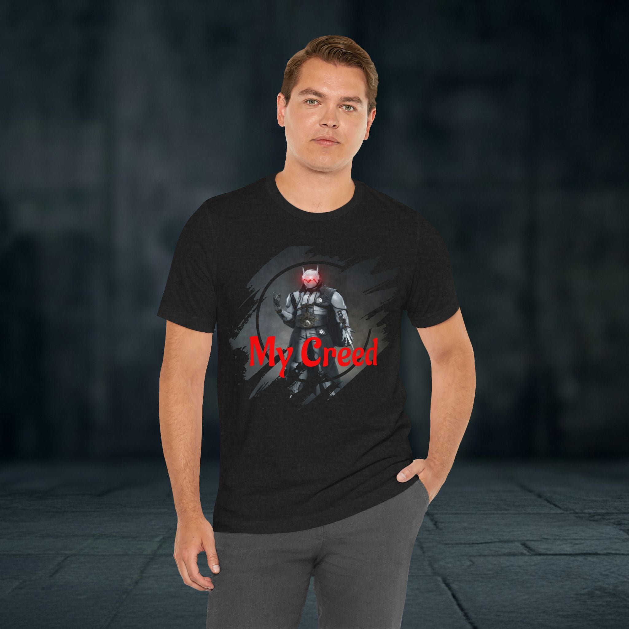 My Creed T-Shirt — Dark Knight Sci‑Fi Graphic Tee