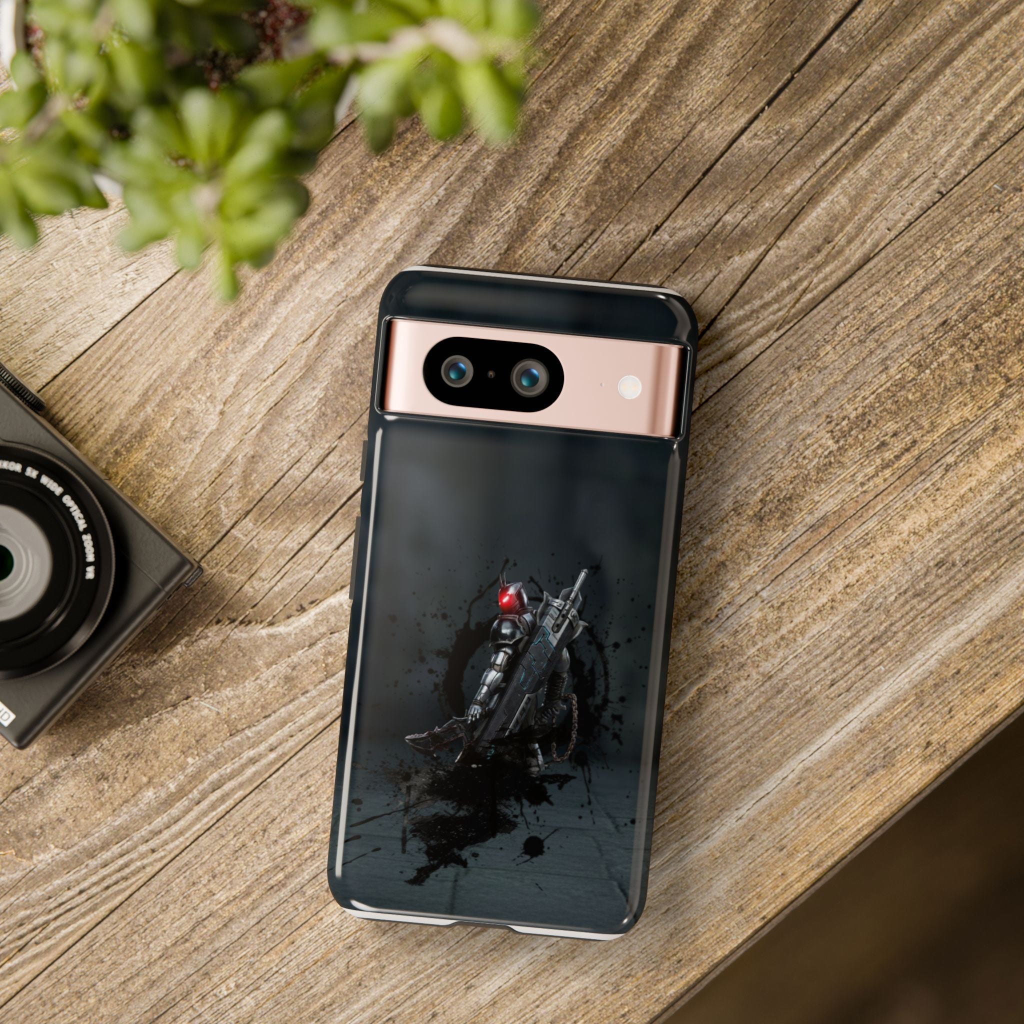 Tough Cases: Dark Cyber Soldier Phone Case — Rugged Sci‑Fi Armor Design