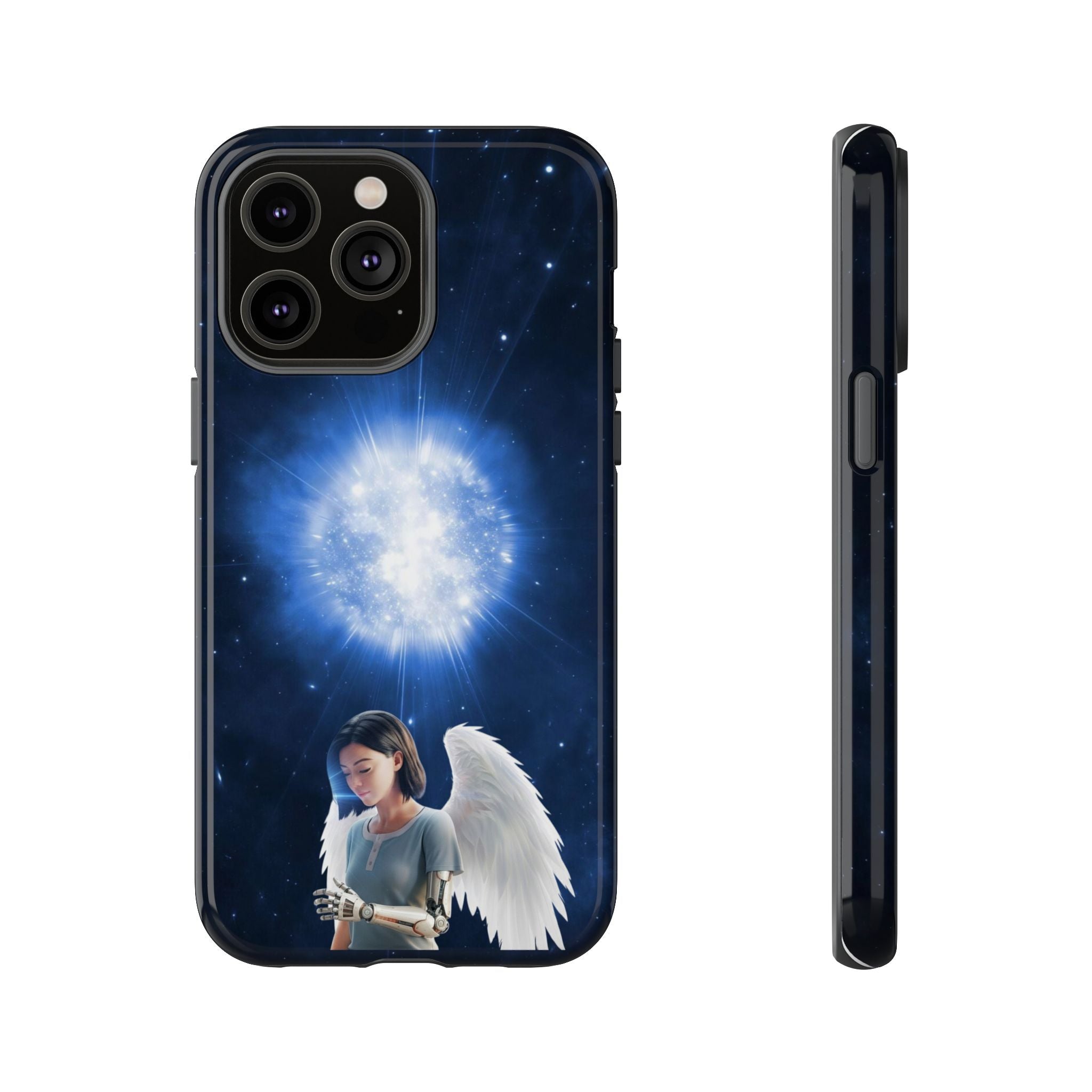 Angel Wings Galaxy Phone Case — Cosmic Light Protective Case ALITA BATTLE ANGEL