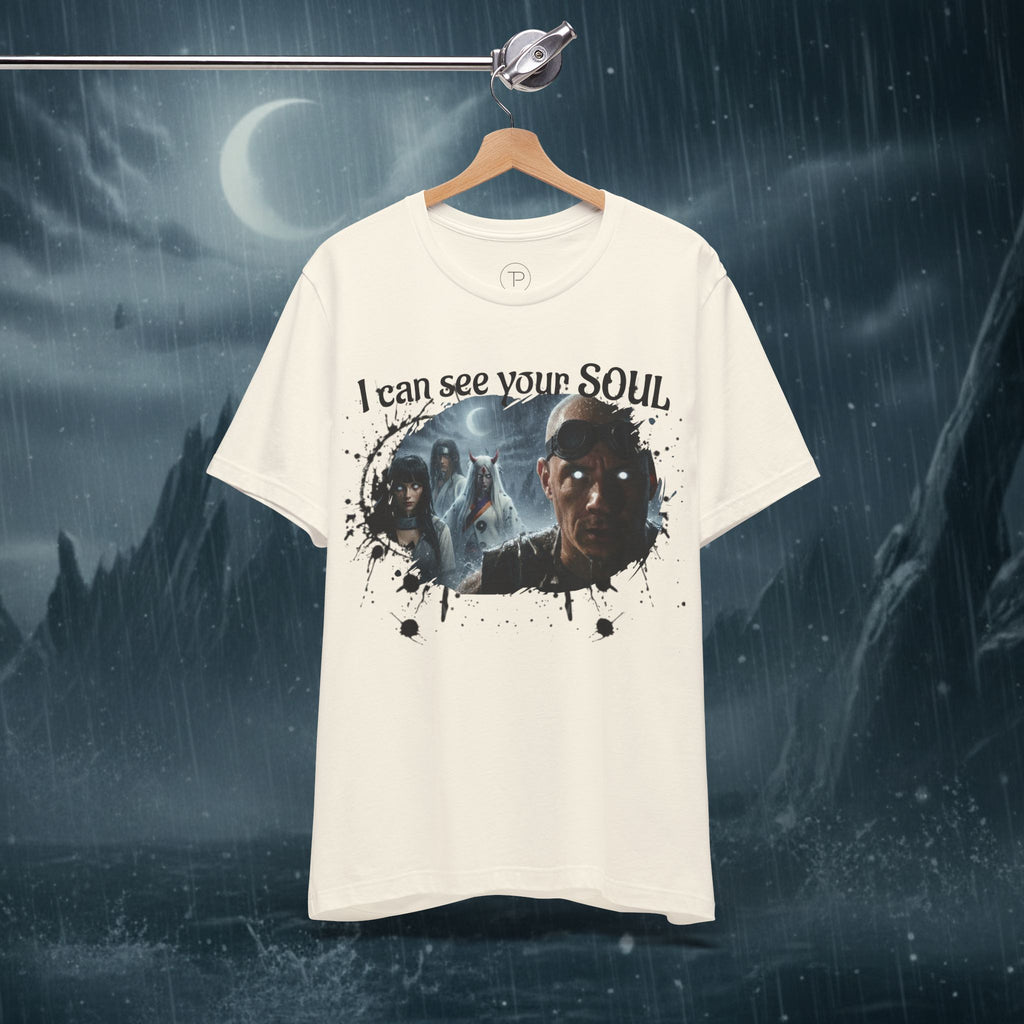 I Can See Your Soul T-Shirt — Gothic Horror Movie Graphic Tee - Byakugan Family and Riddick
