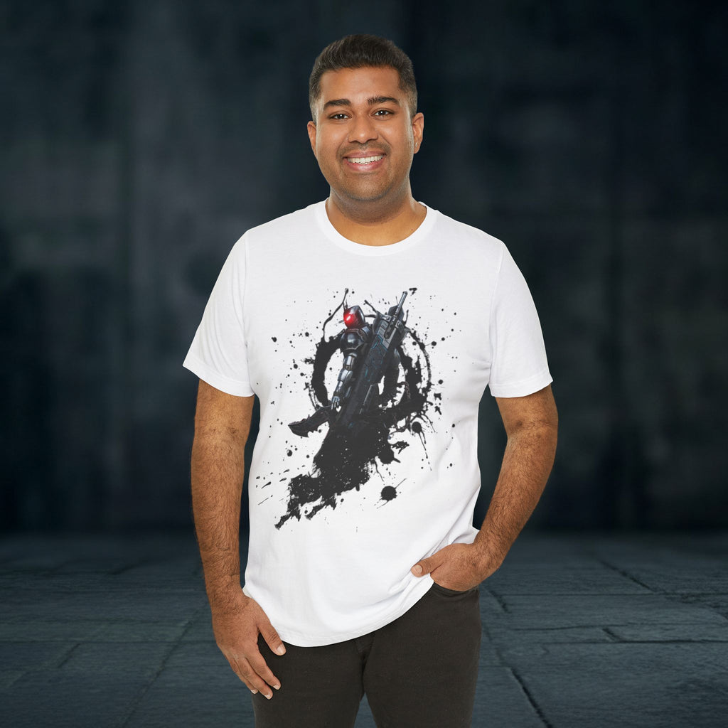 Splatter Noir Rifle Tee — Graphic Military Weapon Shirt
