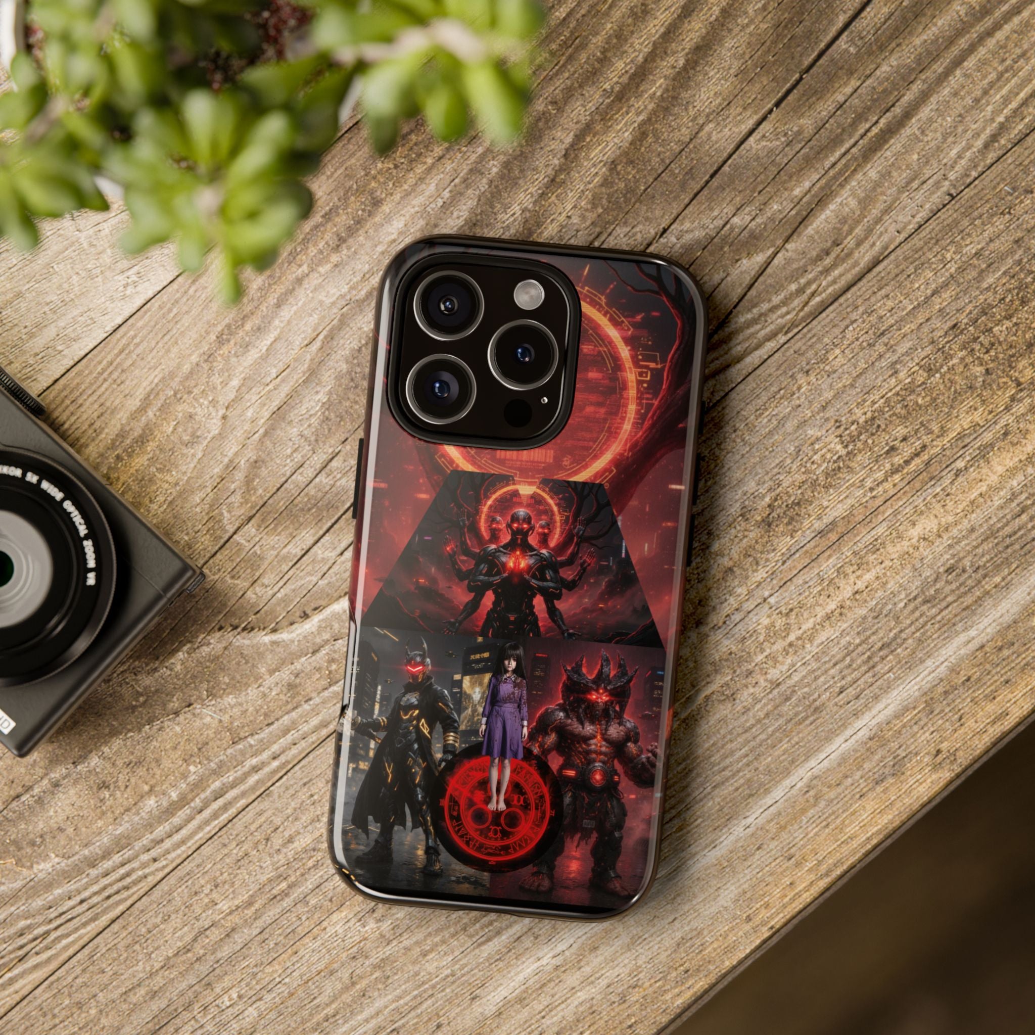 Demonic Guardians Phone Case — Red Occult Sigil Urban Fantasy iPhone Cover