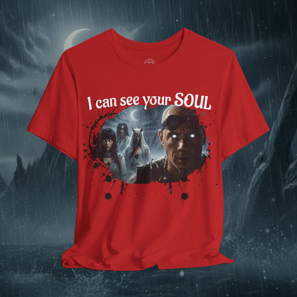 I Can See Your Soul T-Shirt — Gothic Horror Movie Graphic Tee - Byakugan Family and Riddick