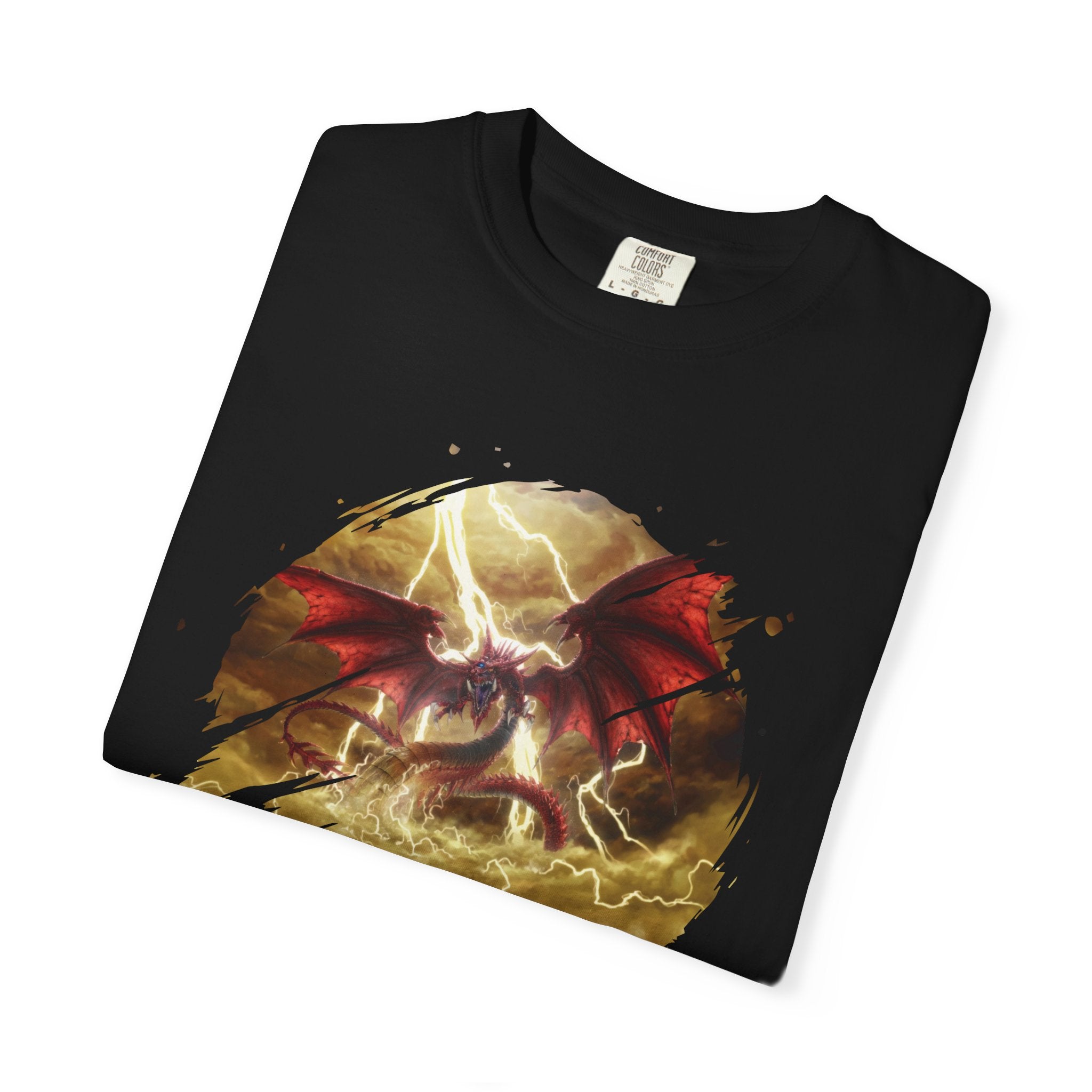 God of the Heavens T-Shirt — Mythic Storm Graphic Tee - slifer the sky dragon