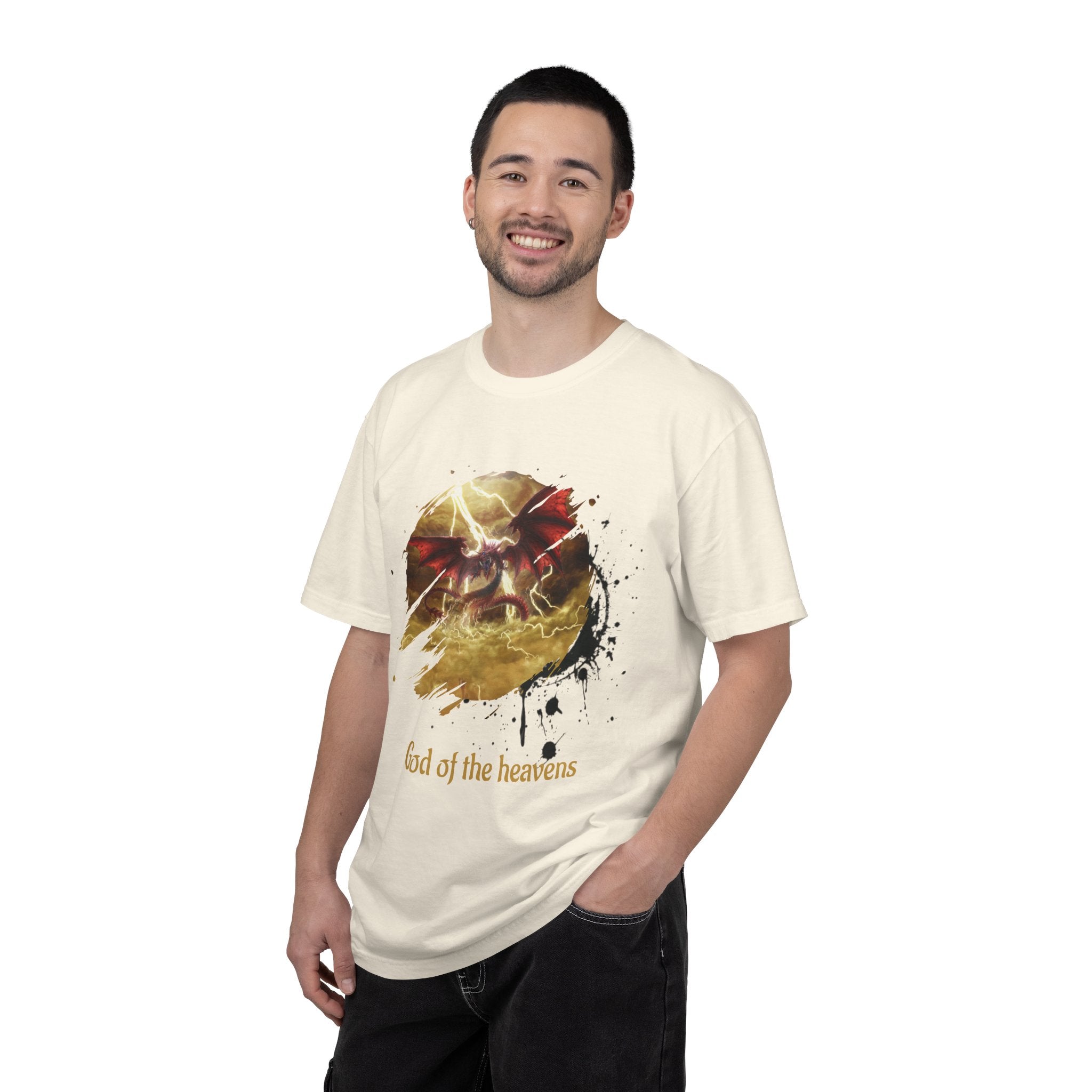God of the Heavens T-Shirt — Mythic Storm Graphic Tee - slifer the sky dragon