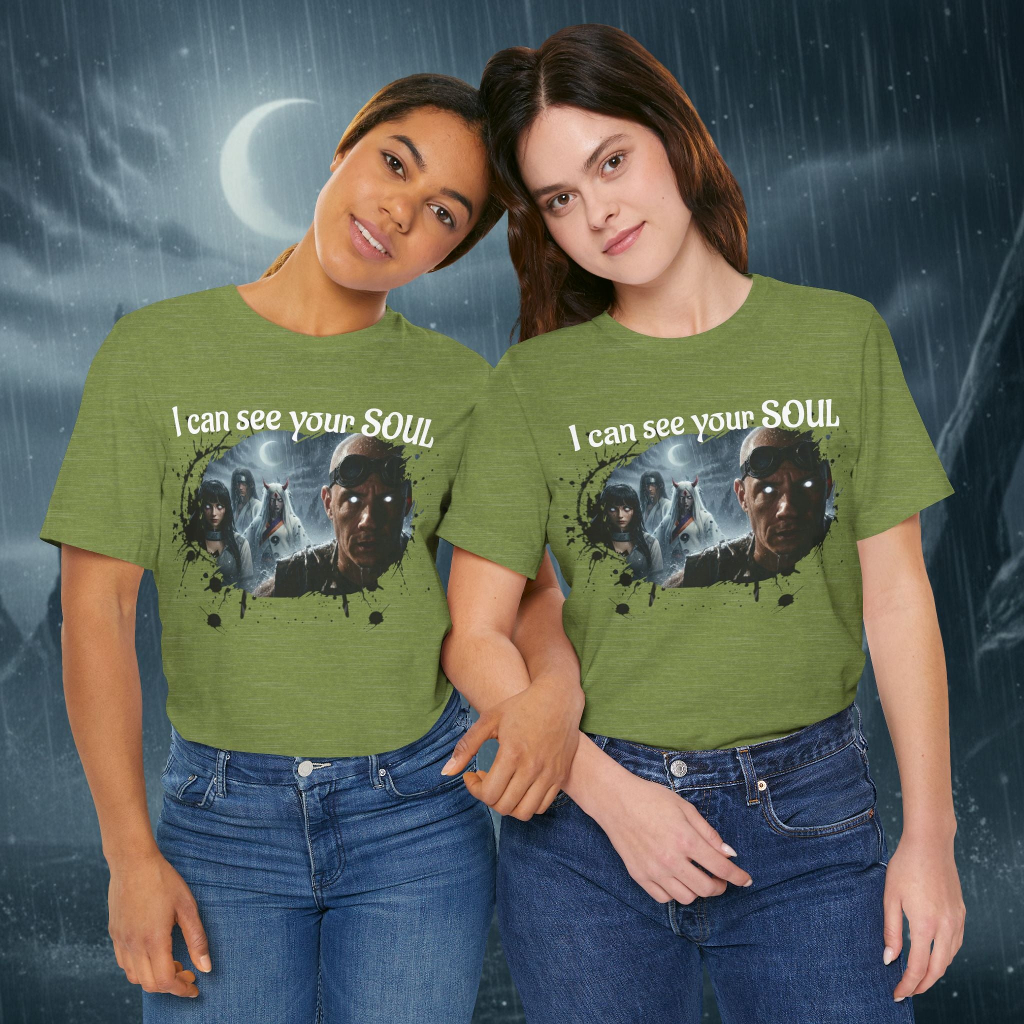 I Can See Your Soul T-Shirt — Gothic Horror Movie Graphic Tee - Byakugan Family and Riddick