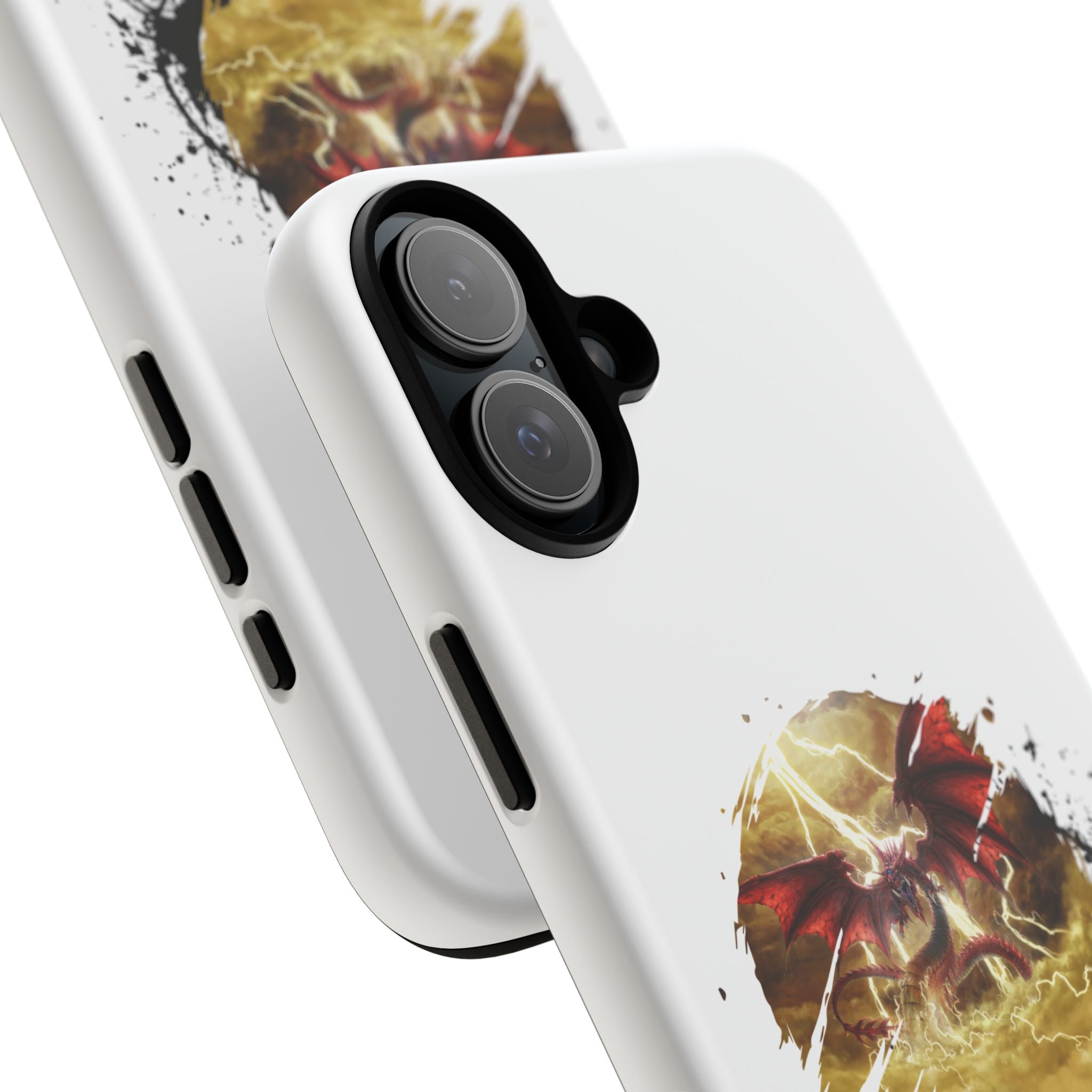 Gold Dragon Phone Case — Tough Protective Phone Case with Lightning Brush Art - slifer the sky dragon