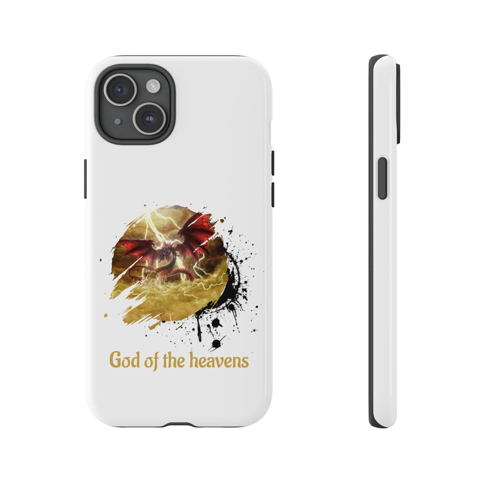 Gold Dragon Phone Case — Tough Protective Phone Case with Lightning Brush Art - slifer the sky dragon