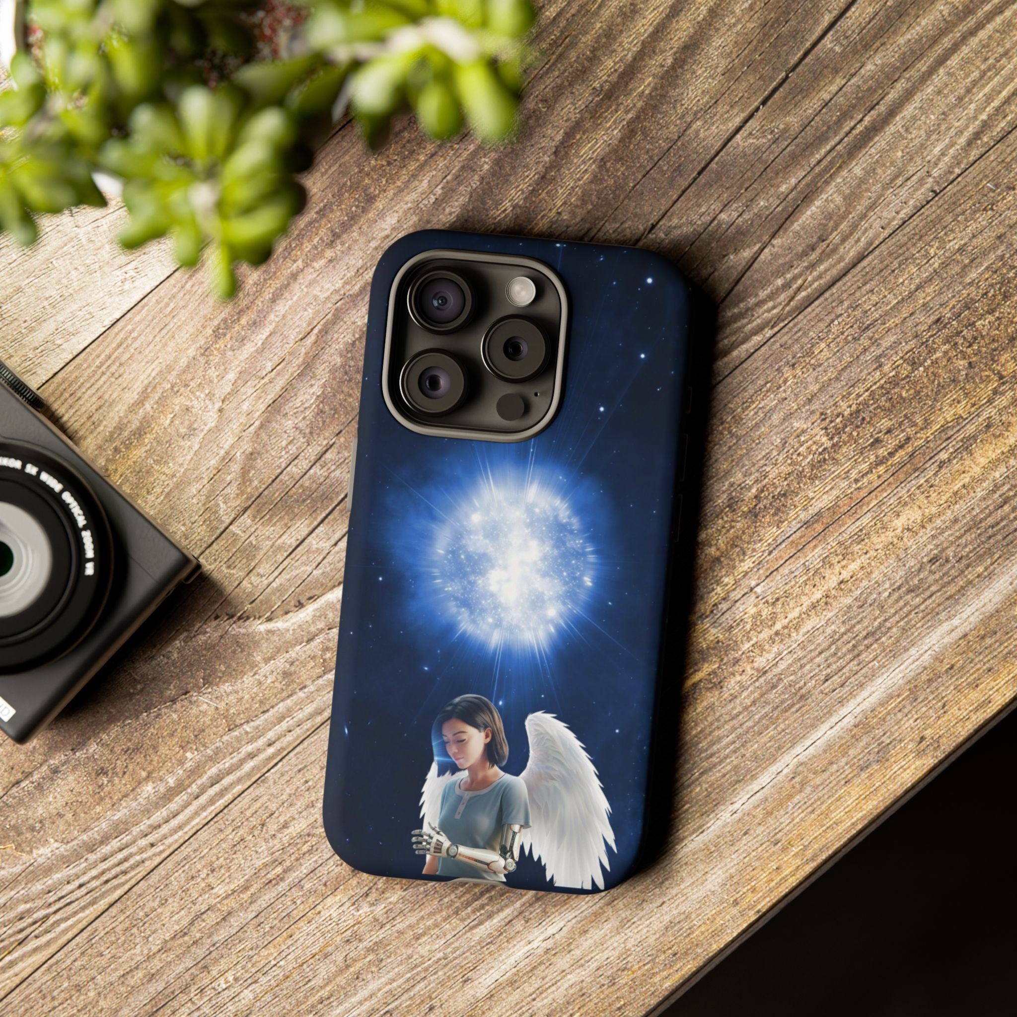 Angel Wings Galaxy Phone Case — Cosmic Light Protective Case ALITA BATTLE ANGEL