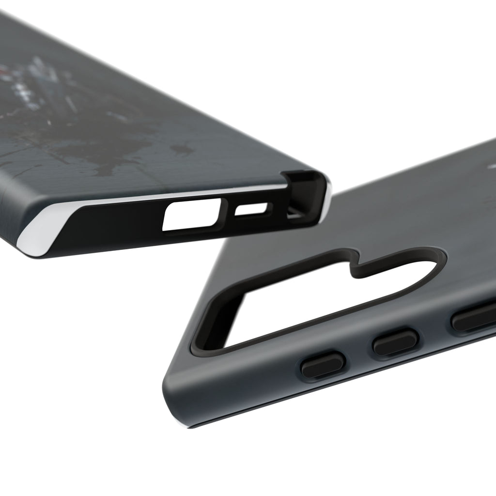 Tough Cases: Dark Cyber Soldier Phone Case — Rugged Sci‑Fi Armor Design
