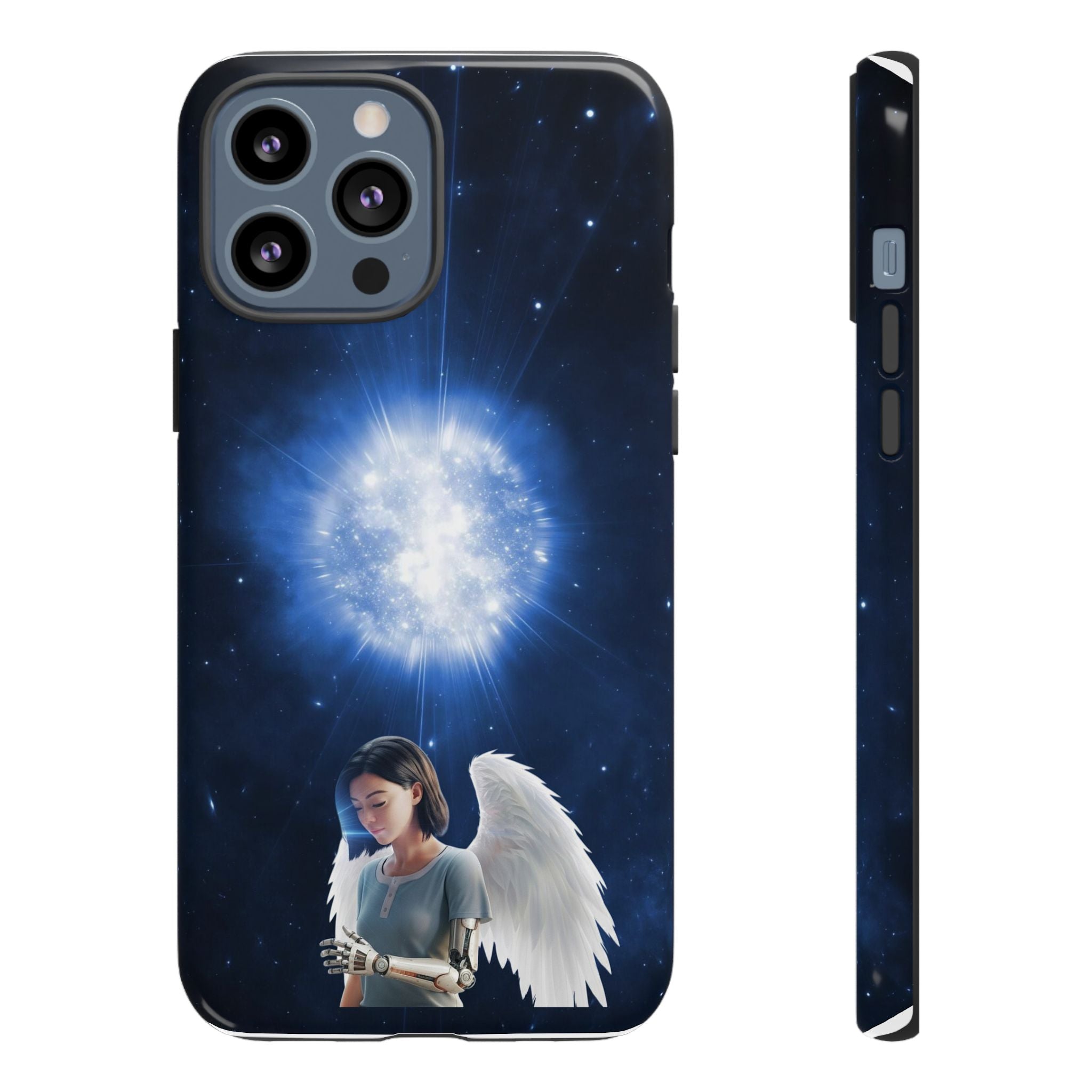 Angel Wings Galaxy Phone Case — Cosmic Light Protective Case ALITA BATTLE ANGEL