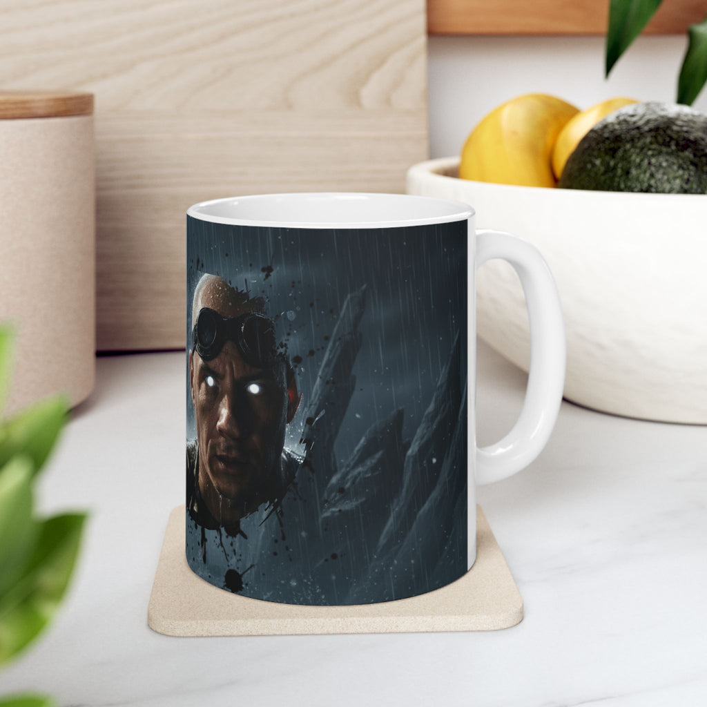 Horror Game Character Ceramic Mug — Dark Moon Night Coffee Cup (11oz/15oz) - Byakugan Family and Riddick