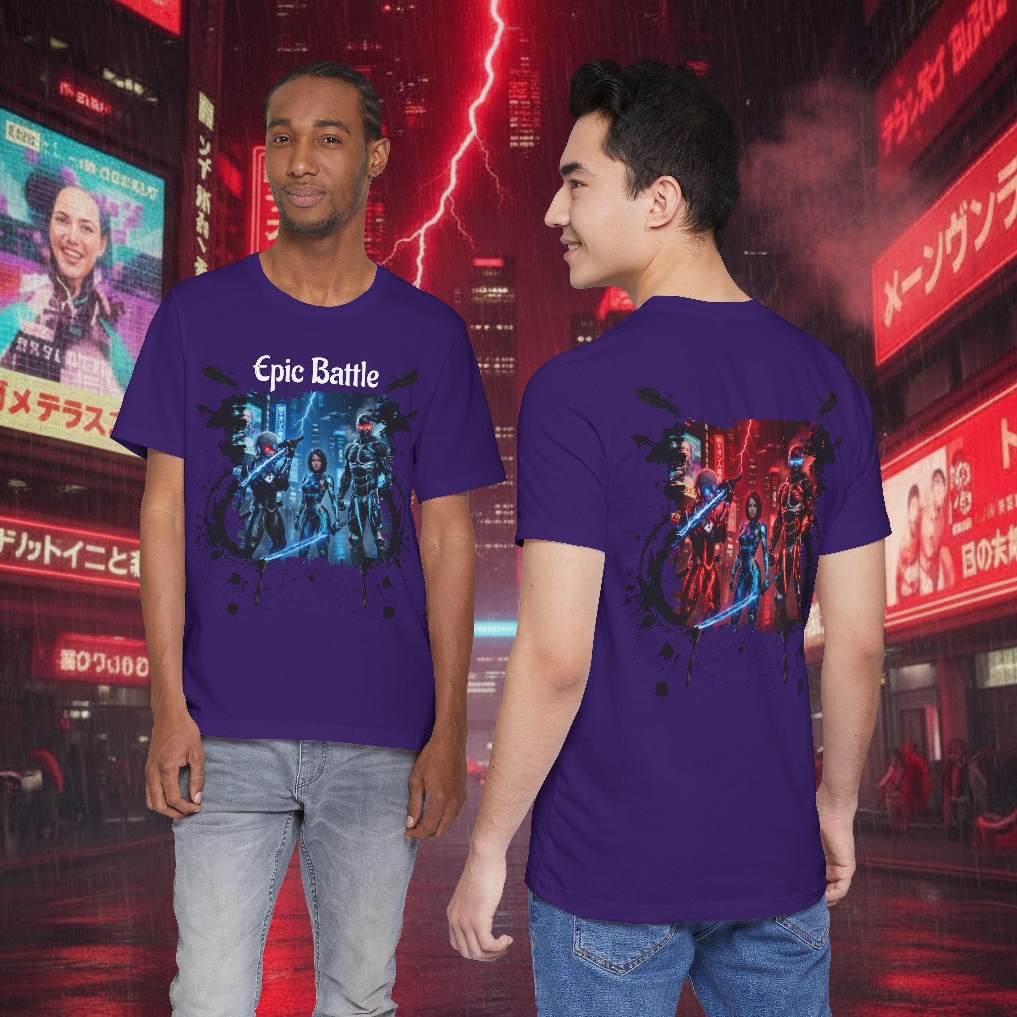 Epic Battle Tee — Sci‑Fi Gamer Graphic T-Shirt - Battle Suits