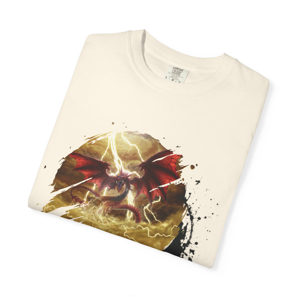 God of the Heavens T-Shirt — Mythic Storm Graphic Tee - slifer the sky dragon