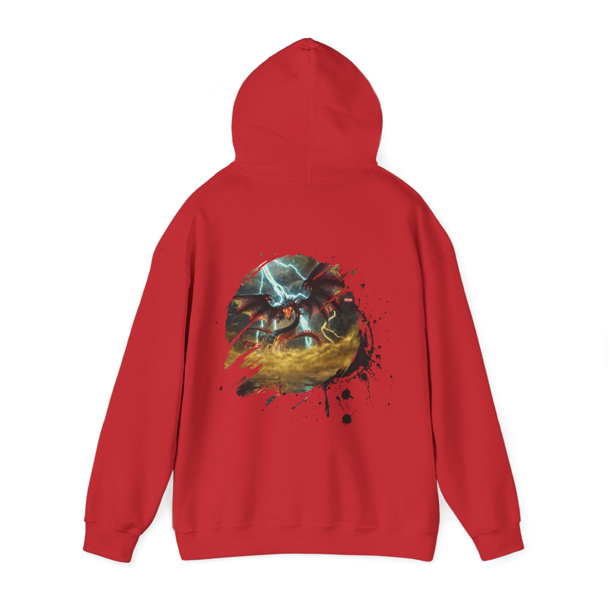 Hoodie — "God of the Heavens" Mythic Lightning Graphic Hoodie - slifer the sky dragon