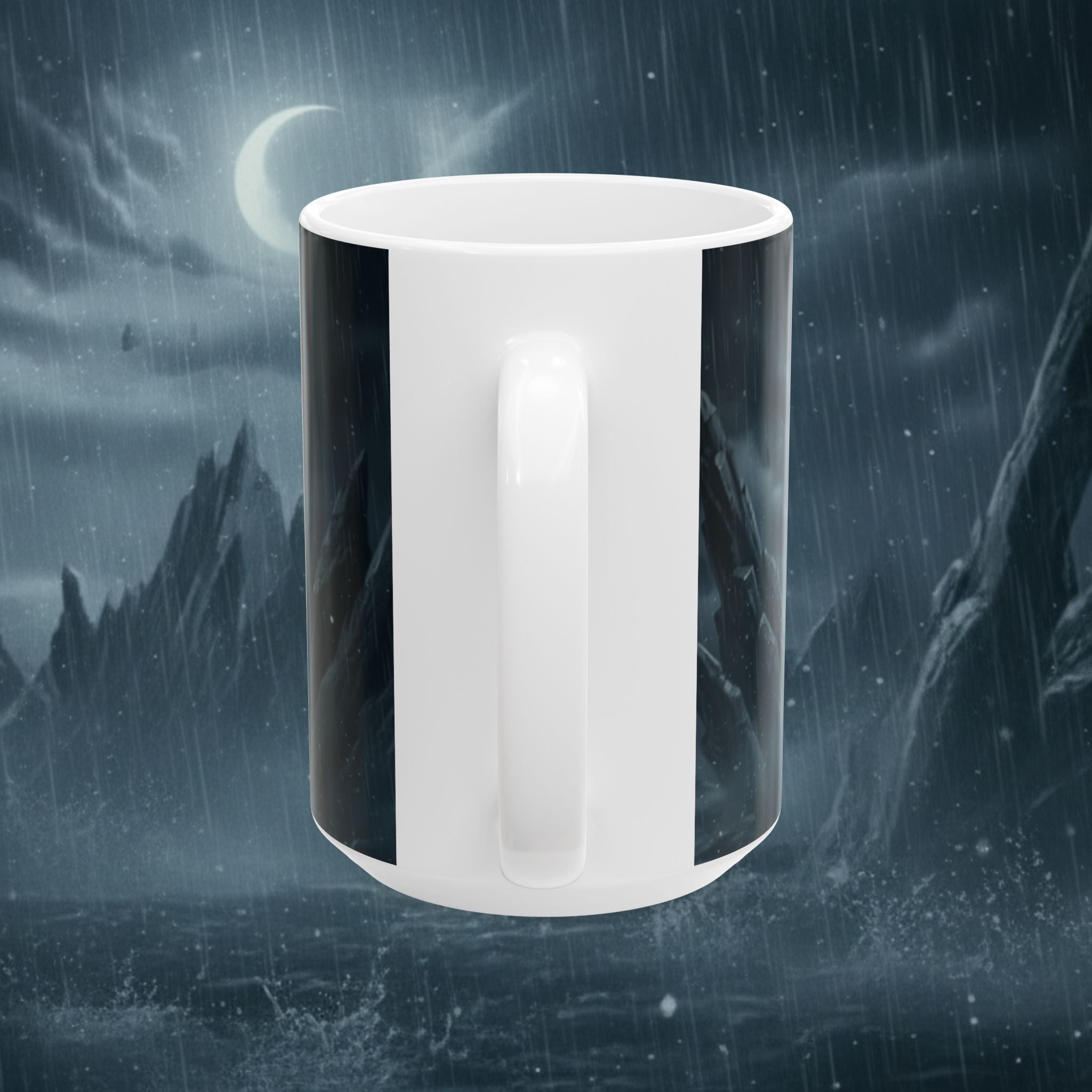 Horror Game Character Ceramic Mug — Dark Moon Night Coffee Cup (11oz/15oz) - Byakugan Family and Riddick