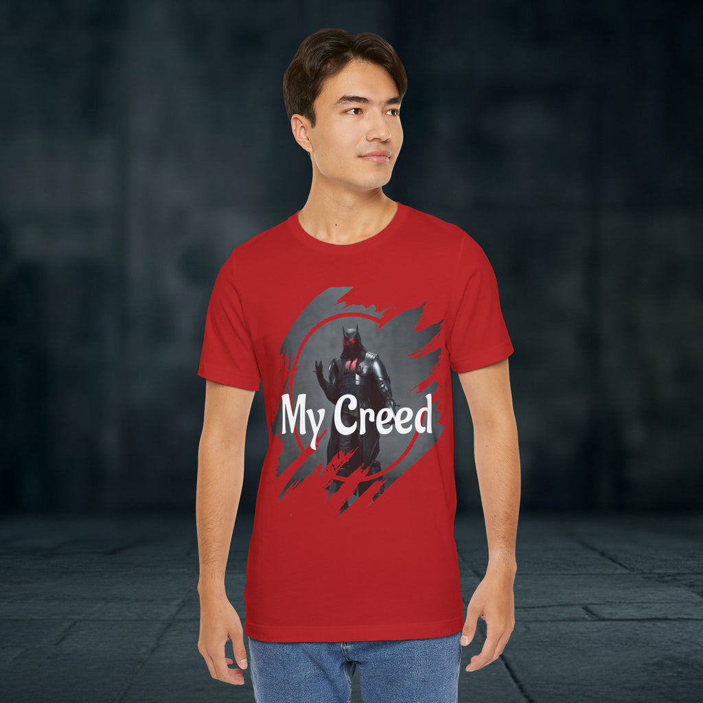 My Creed Graphic Tee — Dark Knight Sci‑Fi Illustration T‑Shirt