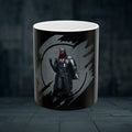 Dark Knight Armor Ceramic Mug — Gothic Bat-Inspired Coffee Cup