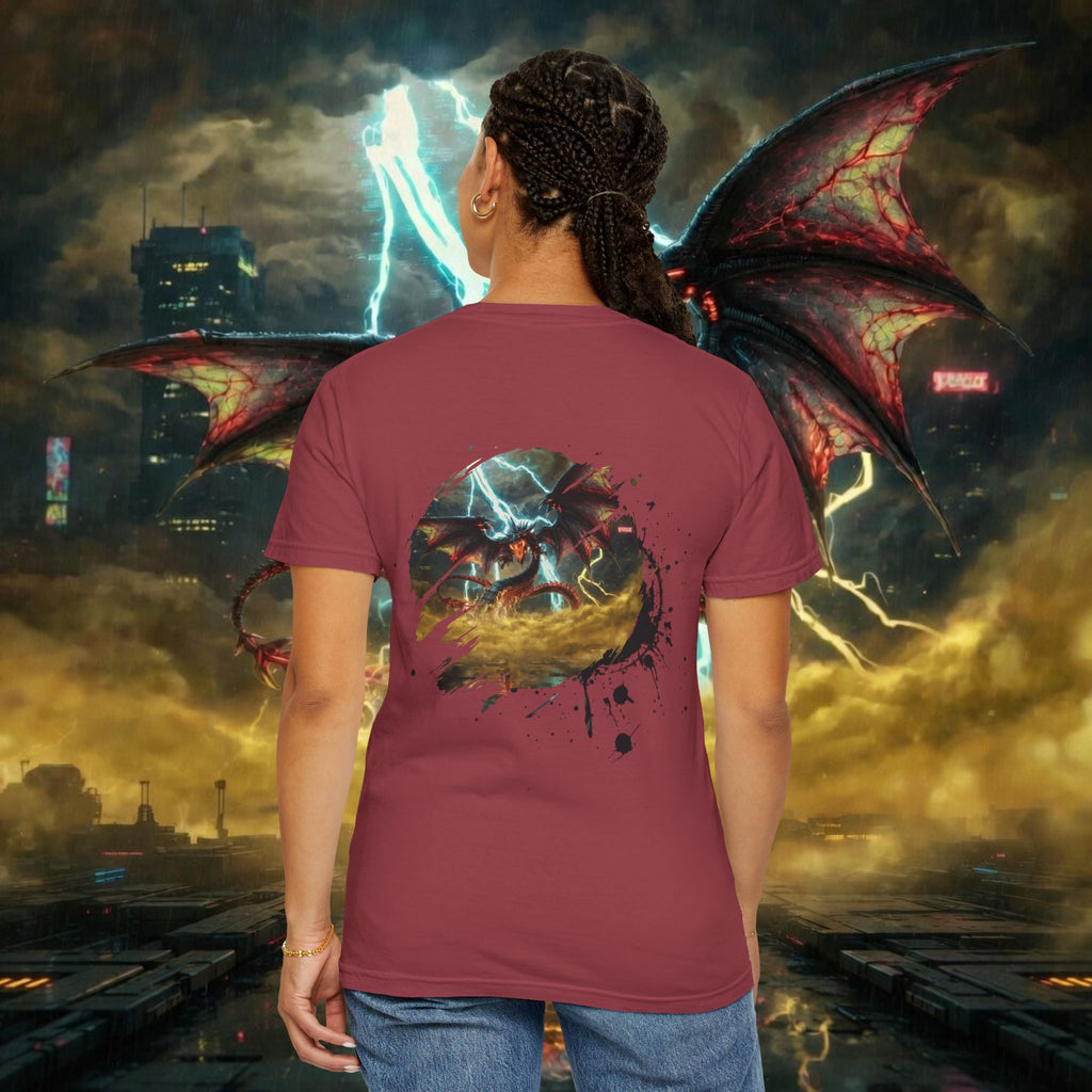 God of the Heavens T-Shirt — Mythic Storm Graphic Tee - slifer the sky dragon