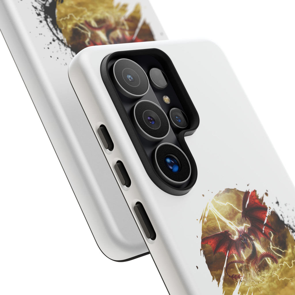 Gold Dragon Phone Case — Tough Protective Phone Case with Lightning Brush Art - slifer the sky dragon