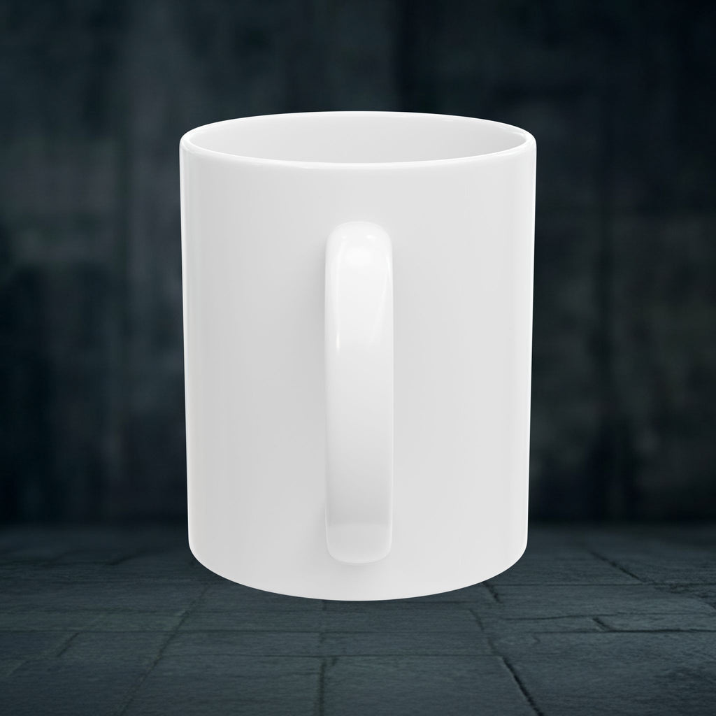 Splatter Sword Ceramic Mug — Gamer Fantasy Coffee Cup (11oz/15oz)