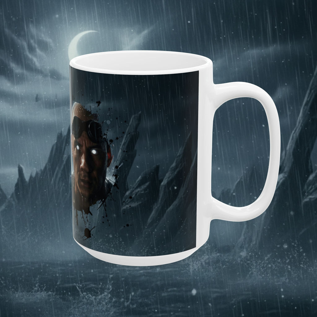 Horror Game Character Ceramic Mug — Dark Moon Night Coffee Cup (11oz/15oz) - Byakugan Family and Riddick