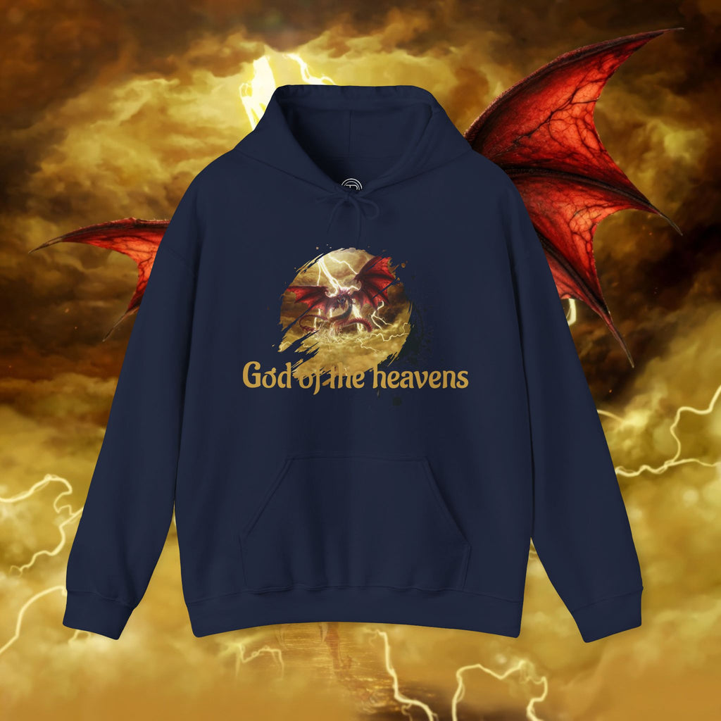 Hoodie — "God of the Heavens" Mythic Lightning Graphic Hoodie - slifer the sky dragon
