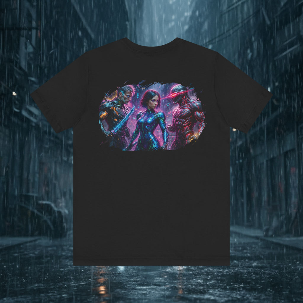 T-Shirt — "Big Family Reunion" Sci‑Fi Character Heart Graphic Tee - Battle Suits