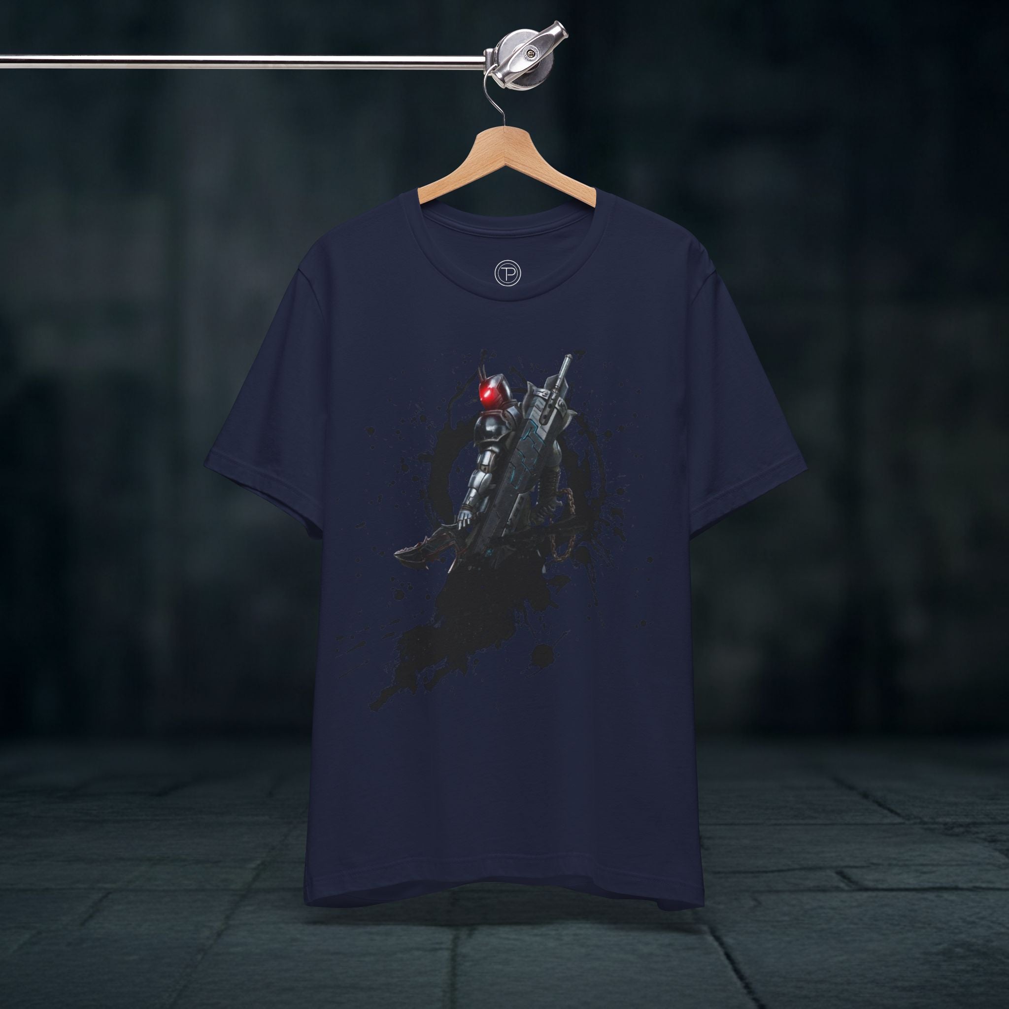 Splatter Noir Rifle Tee — Graphic Military Weapon Shirt