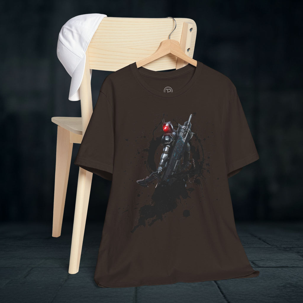 Splatter Noir Rifle Tee — Graphic Military Weapon Shirt