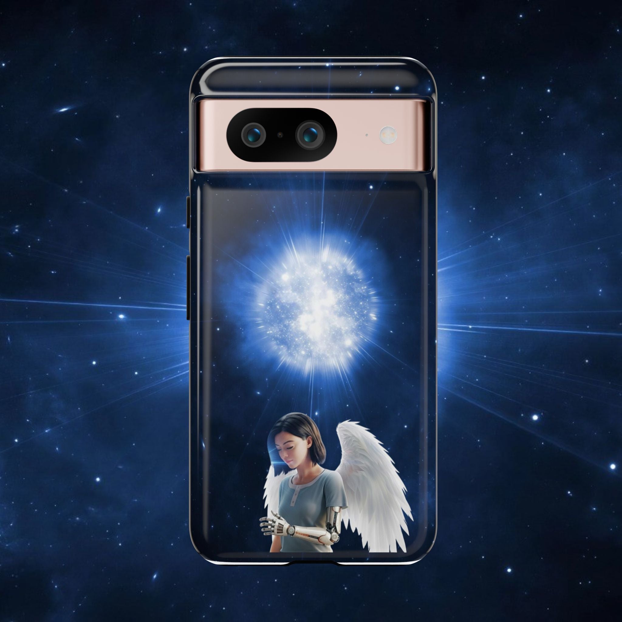 Angel Wings Galaxy Phone Case — Cosmic Light Protective Case ALITA BATTLE ANGEL