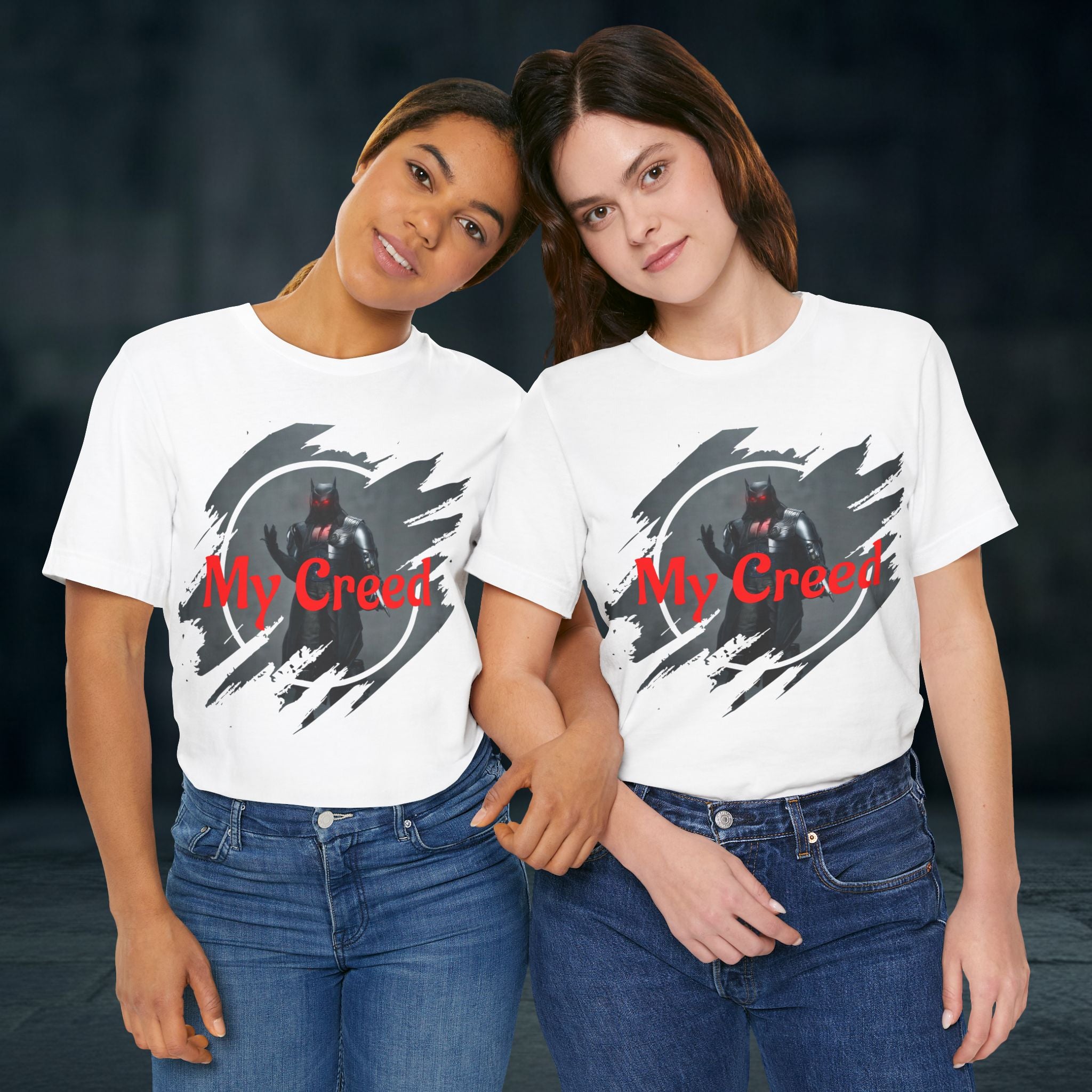 My Creed Graphic Tee — Dark Knight Sci‑Fi Illustration T‑Shirt