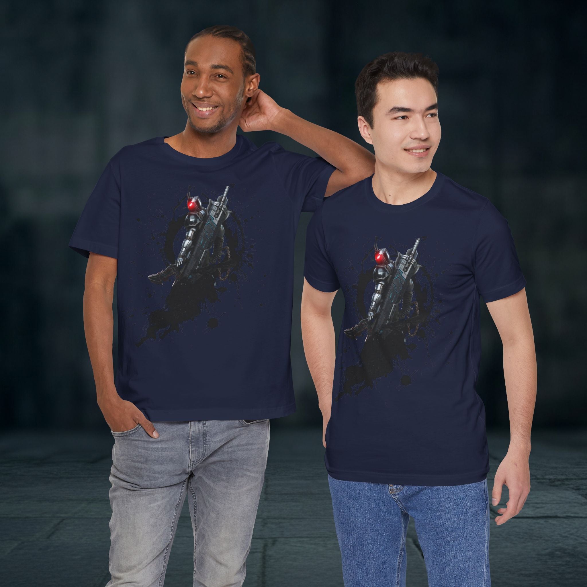 Splatter Noir Rifle Tee — Graphic Military Weapon Shirt