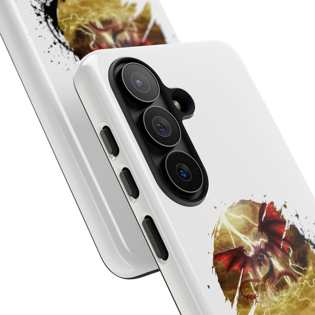 Gold Dragon Phone Case — Tough Protective Phone Case with Lightning Brush Art - slifer the sky dragon