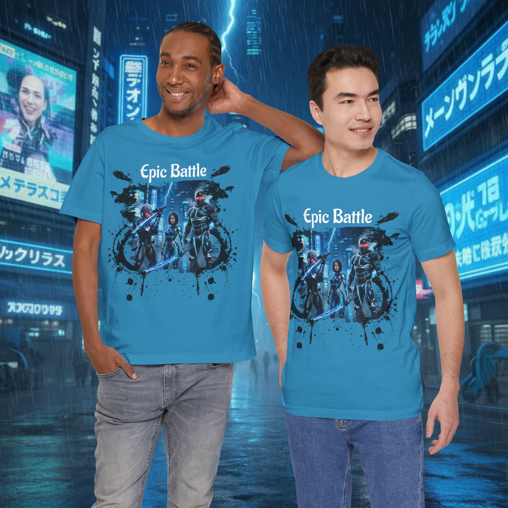 Epic Battle Tee — Sci‑Fi Gamer Graphic T-Shirt - Battle Suits