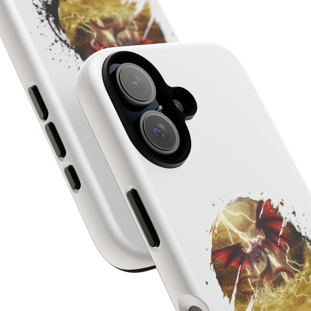 Gold Dragon Phone Case — Tough Protective Phone Case with Lightning Brush Art - slifer the sky dragon