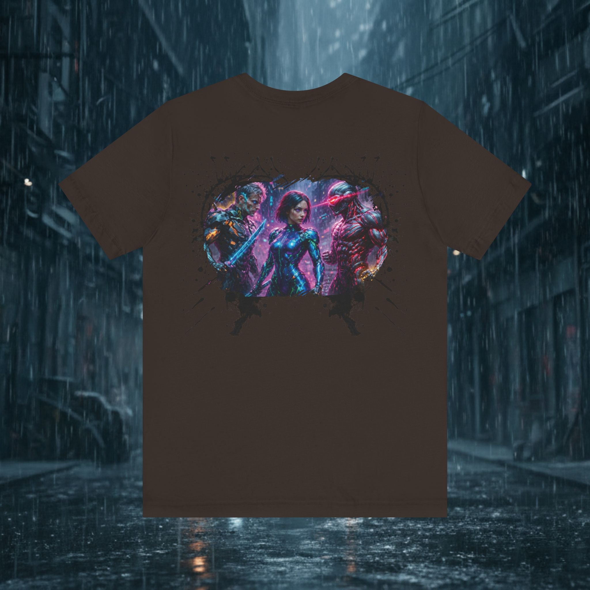 T-Shirt — "Big Family Reunion" Sci‑Fi Character Heart Graphic Tee - Battle Suits