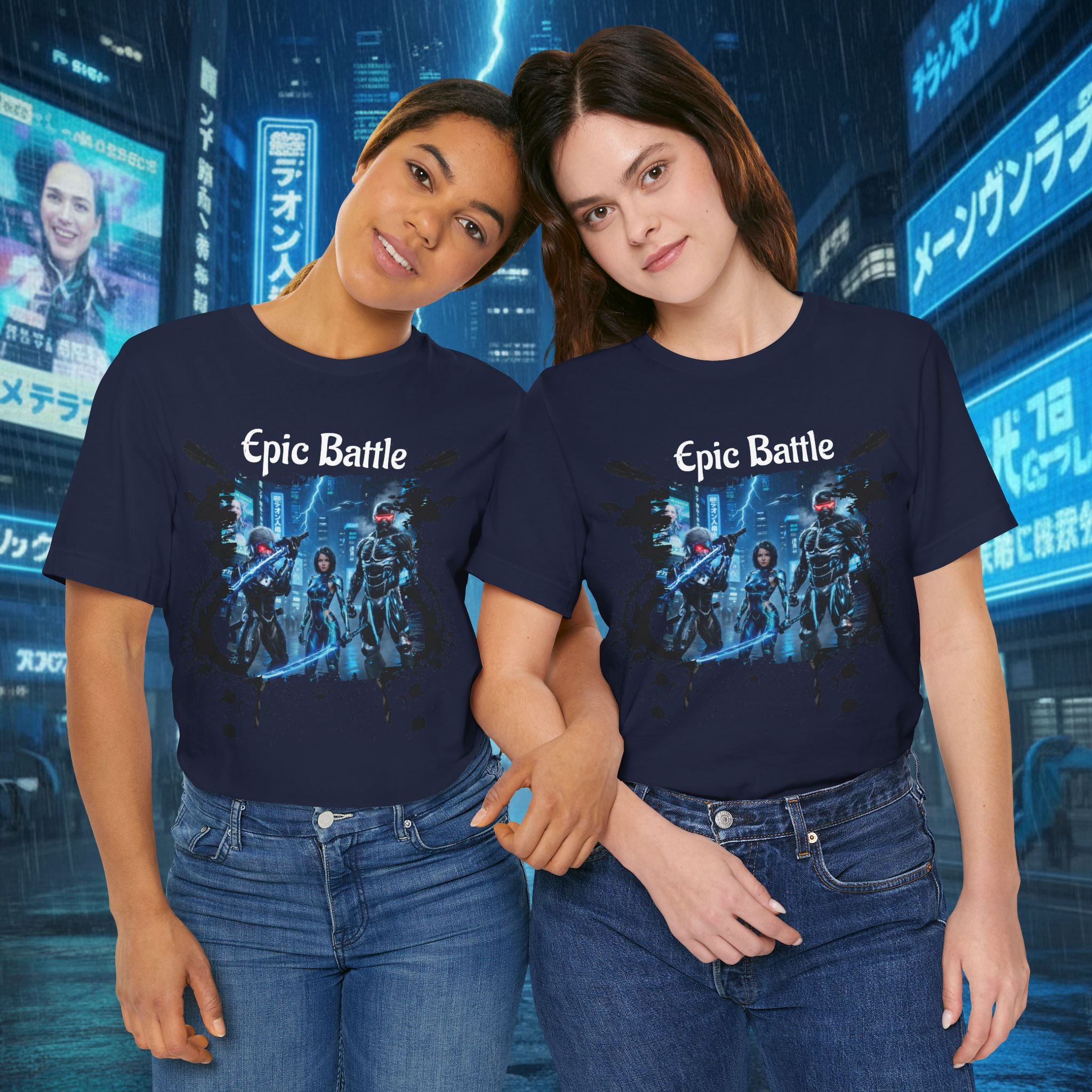 Epic Battle Tee — Sci‑Fi Gamer Graphic T-Shirt - Battle Suits