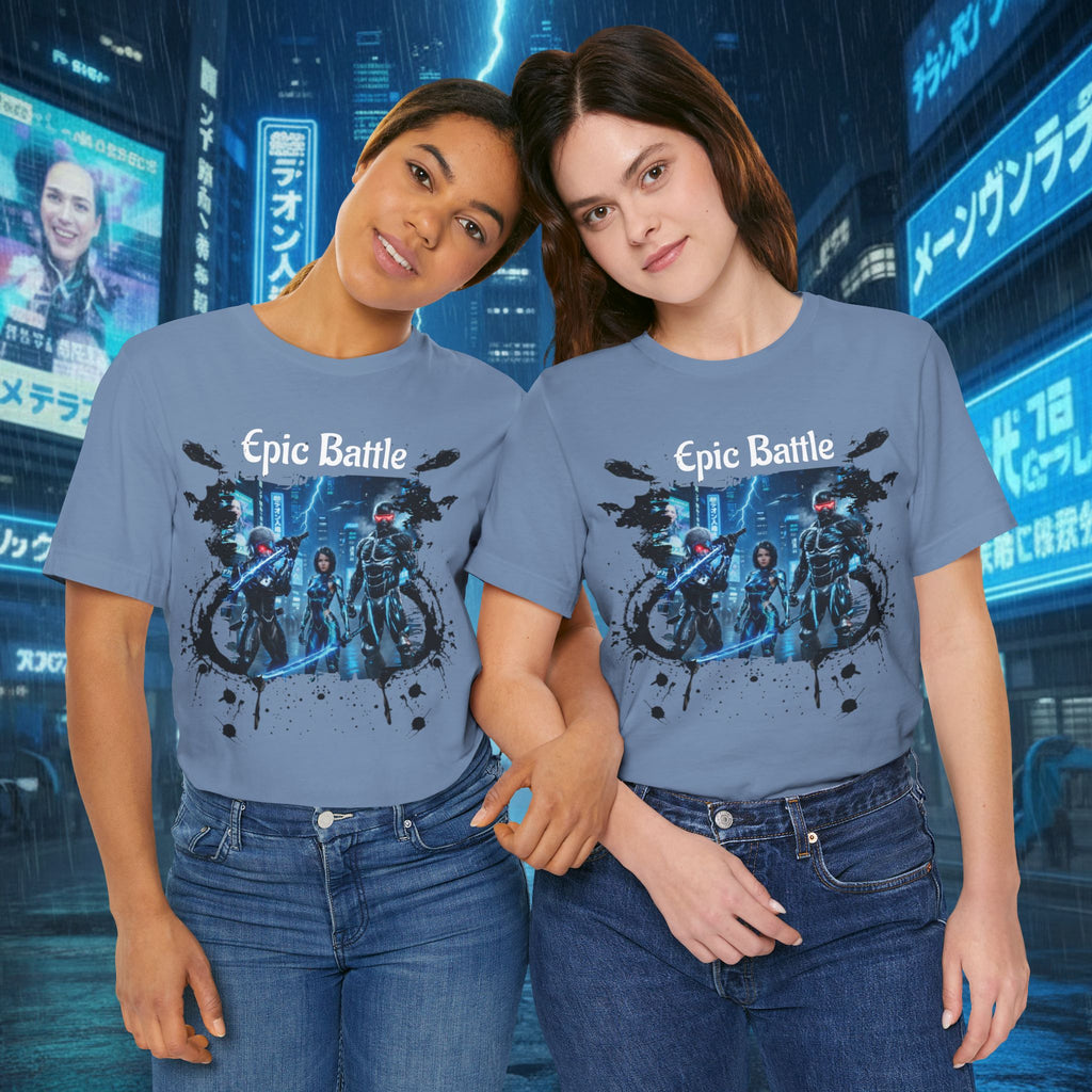 Epic Battle Tee — Sci‑Fi Gamer Graphic T-Shirt - Battle Suits