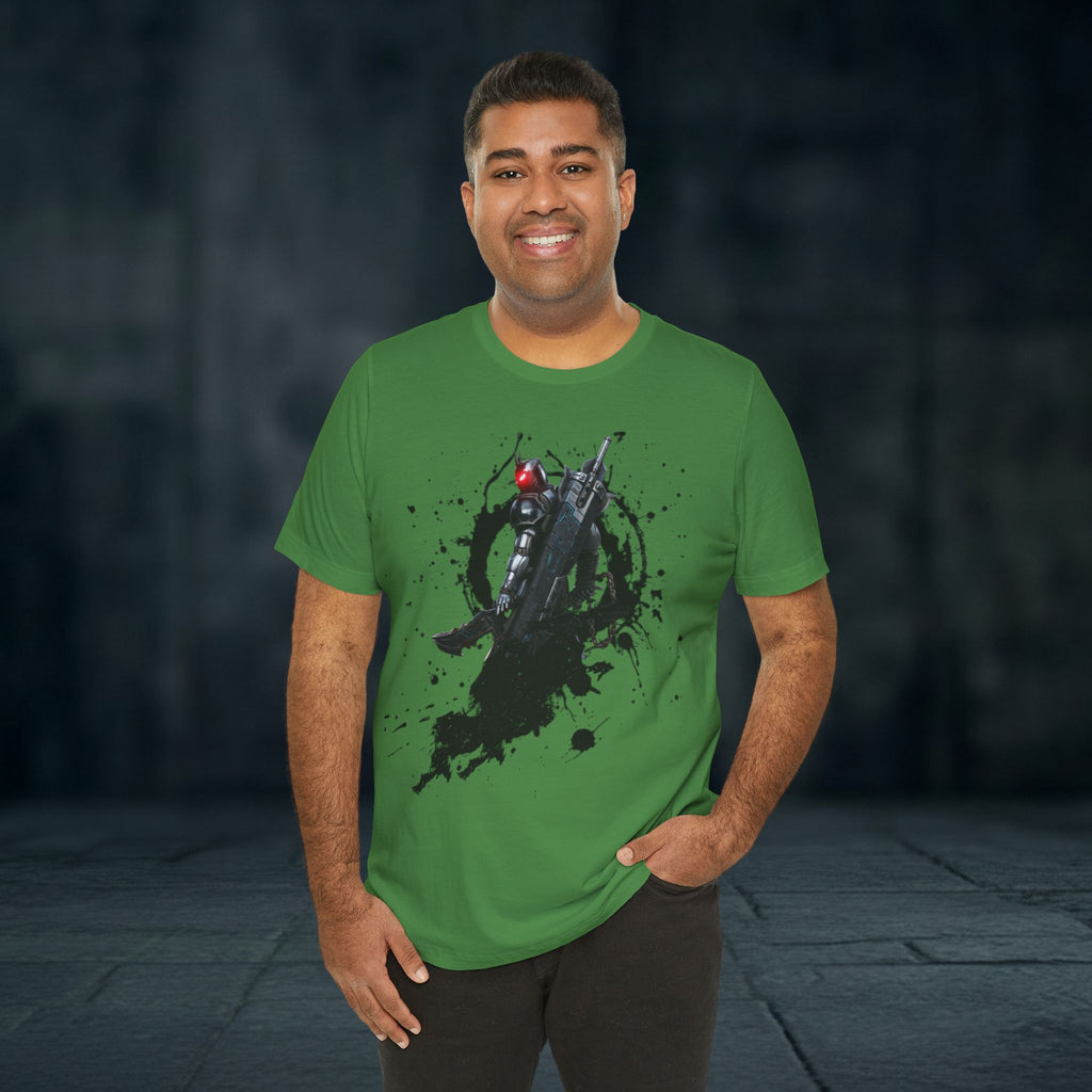 Splatter Noir Rifle Tee — Graphic Military Weapon Shirt