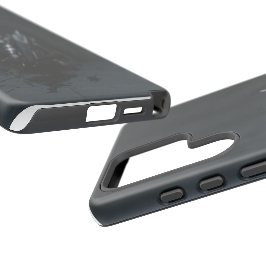 Tough Cases: Dark Cyber Soldier Phone Case — Rugged Sci‑Fi Armor Design