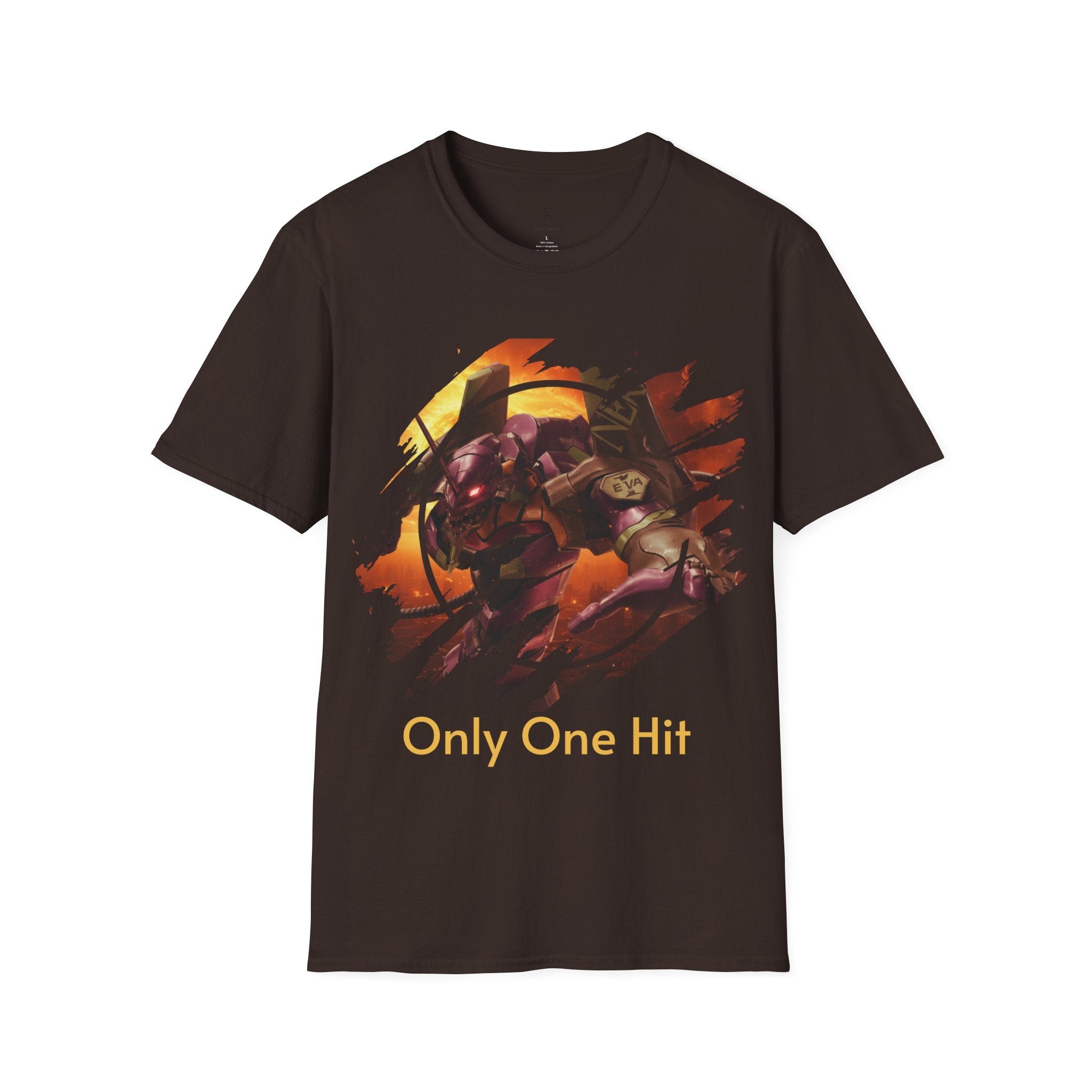 Only One Hit T-Shirt — Gamer Mech Battle Tee - EVA 1 - Neon Genesis Evangelion